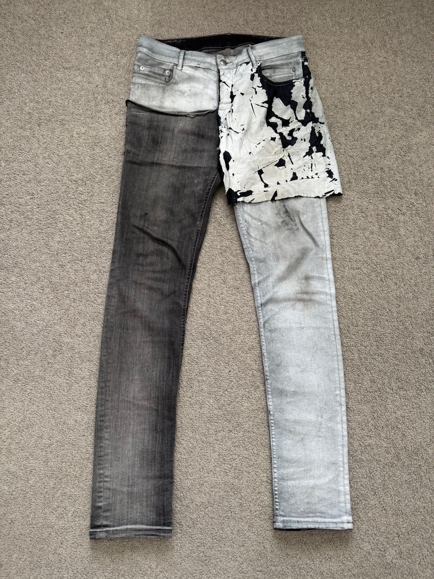 SS20 Rick Owens Mainline Hybrid Collage Tyrone Denim Jeans