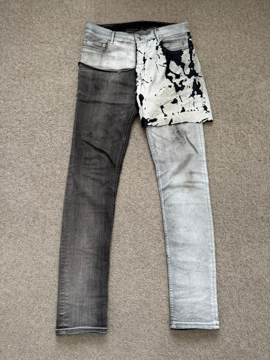 SS20 Rick Owens Mainline Hybrid Collage Tyrone Denim Jeans