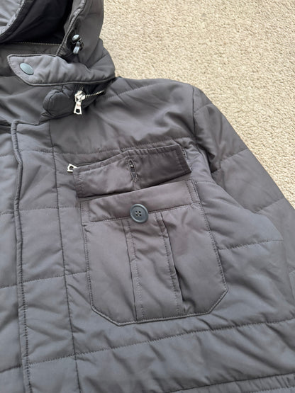 AW07 Undercover "Knit" Military Cargo Zipper Puffer Jacket