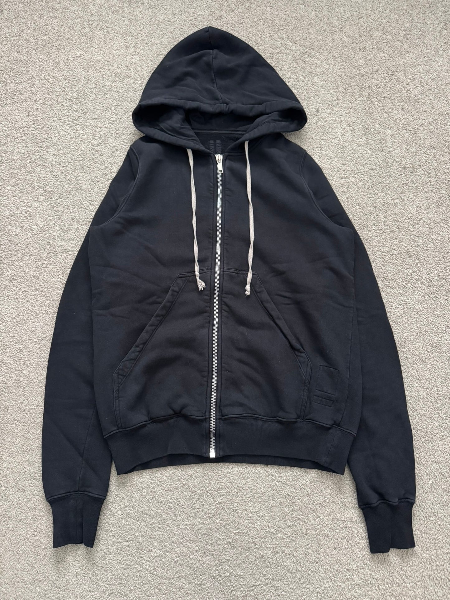 SS17 Rick Owens DRKSHDW Black Felpa Jason Zip Up Hoodie