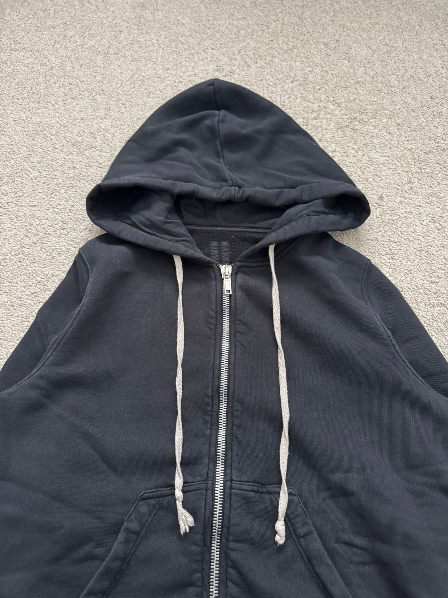 SS17 Rick Owens DRKSHDW Black Felpa Jason Zip Up Hoodie