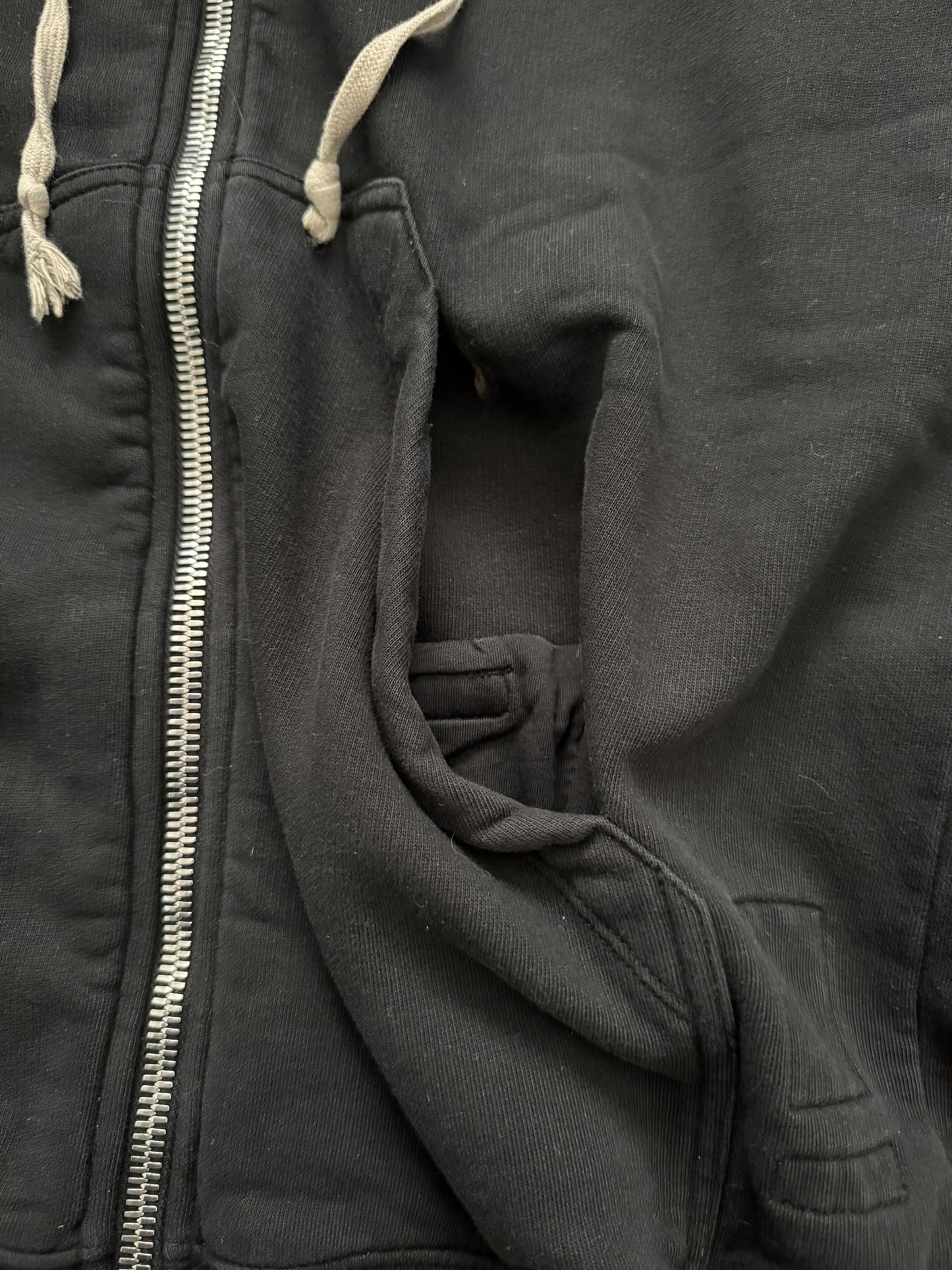 SS17 Rick Owens DRKSHDW Black Felpa Jason Zip Up Hoodie