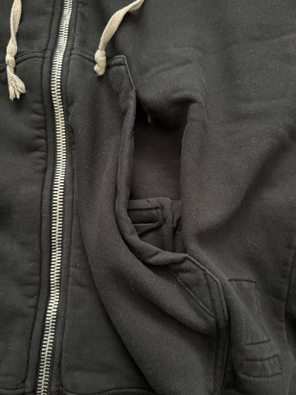 SS17 Rick Owens DRKSHDW Black Felpa Jason Zip Up Hoodie