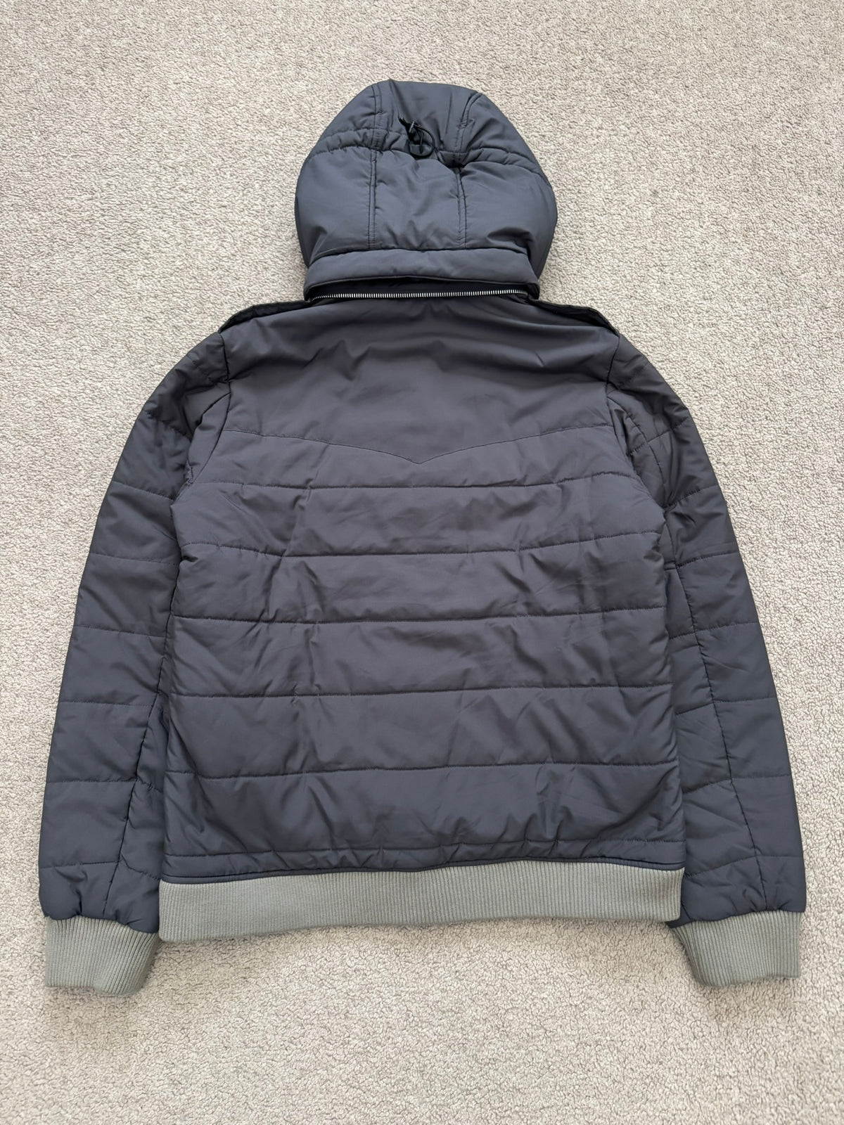 AW07 Undercover "Knit" Military Cargo Zipper Puffer Jacket