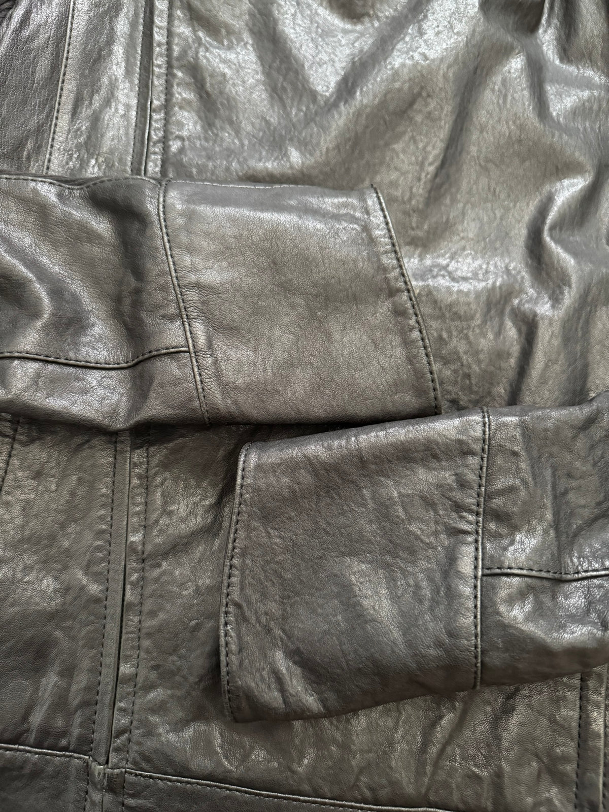 GalaabenD Black Draped Biker/Rider Leather Jacket