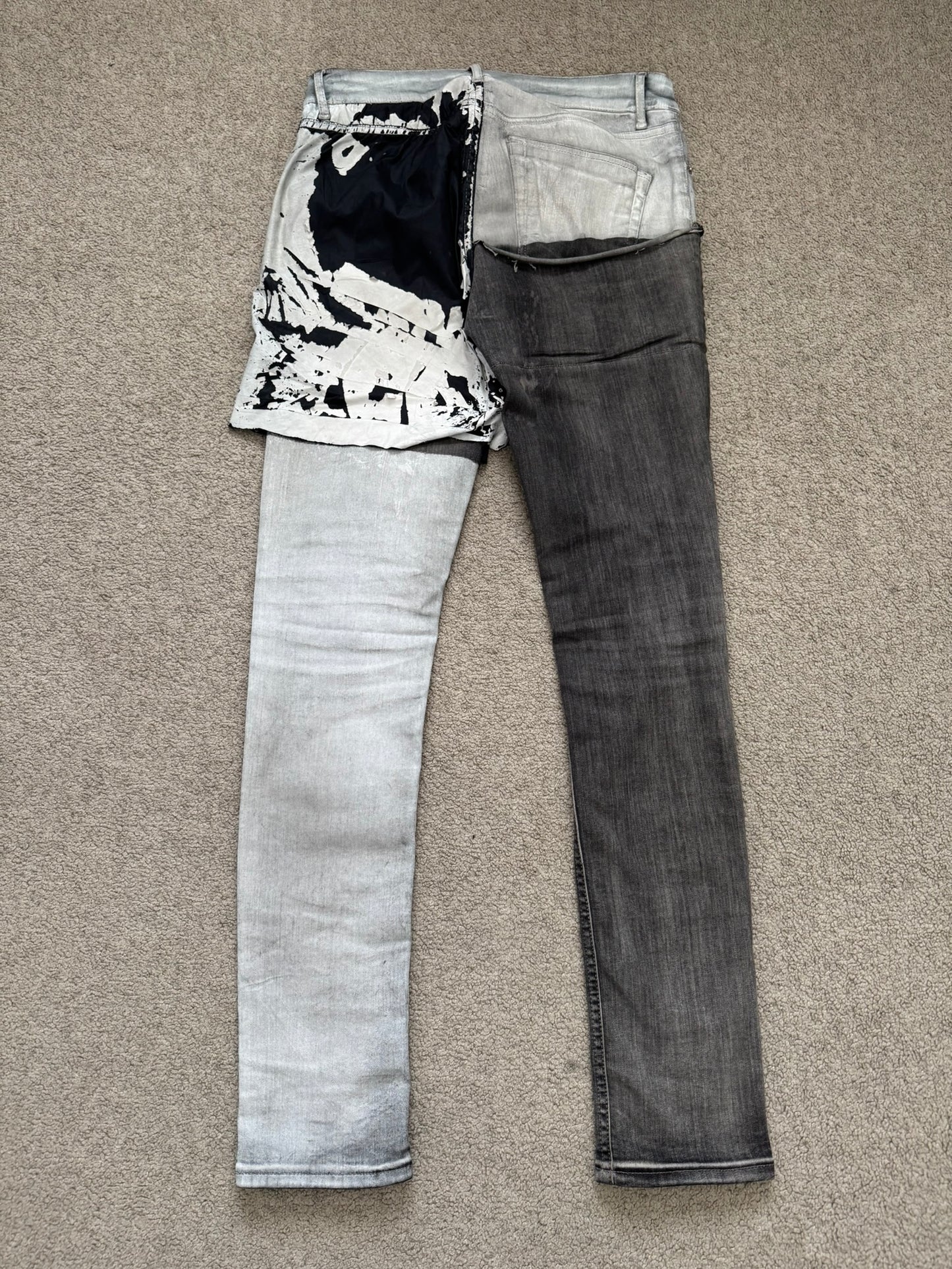 SS20 Rick Owens Mainline Hybrid Collage Tyrone Denim Jeans