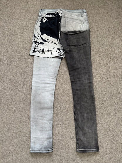 SS20 Rick Owens Mainline Hybrid Collage Tyrone Denim Jeans
