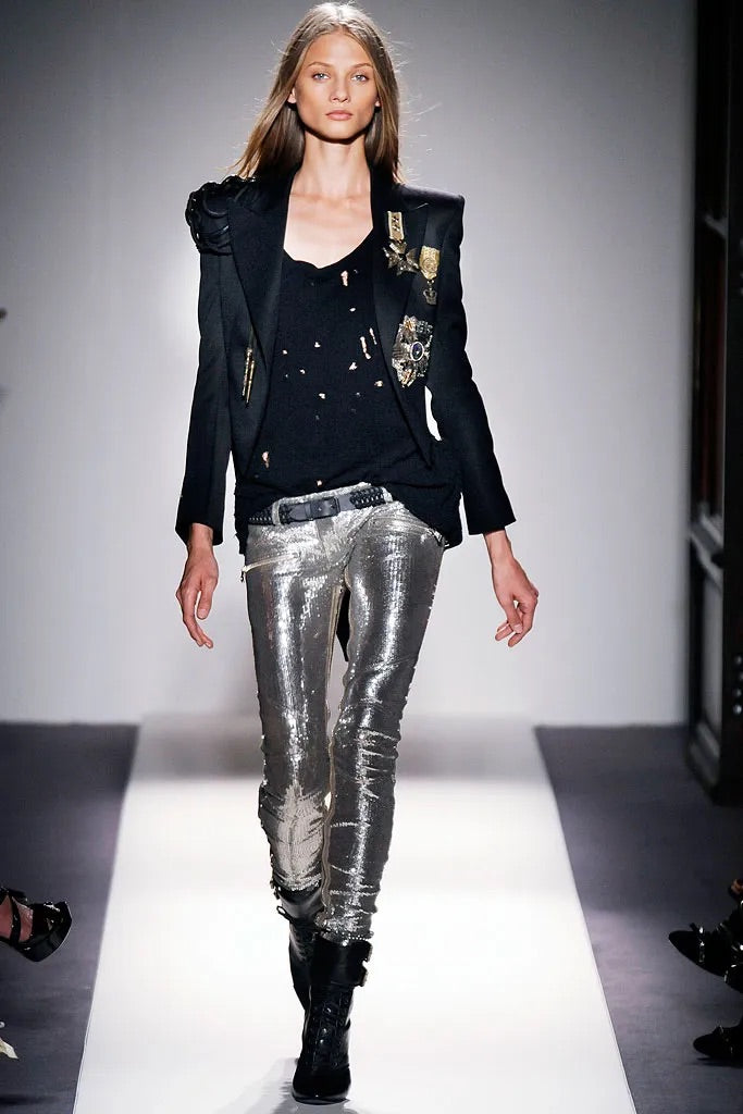 AW10 Balmain by Christophe Decarnin Gunmetal Bullet Belt