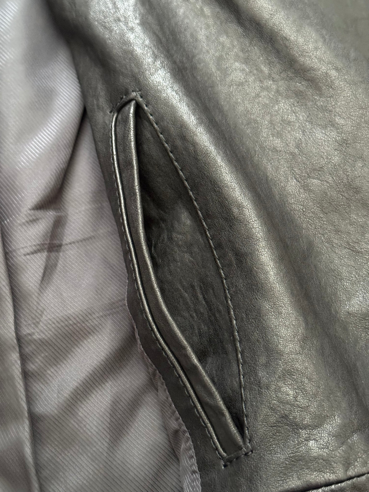 GalaabenD Black Draped Biker/Rider Leather Jacket