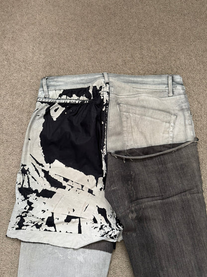 SS20 Rick Owens Mainline Hybrid Collage Tyrone Denim Jeans