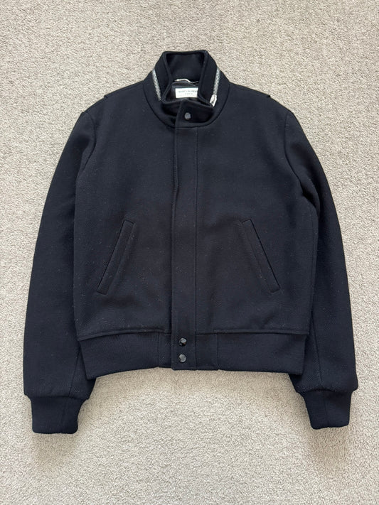 FW15 Saint Laurent by Hedi Slimane Zip Collar Wool Teddy Jacket
