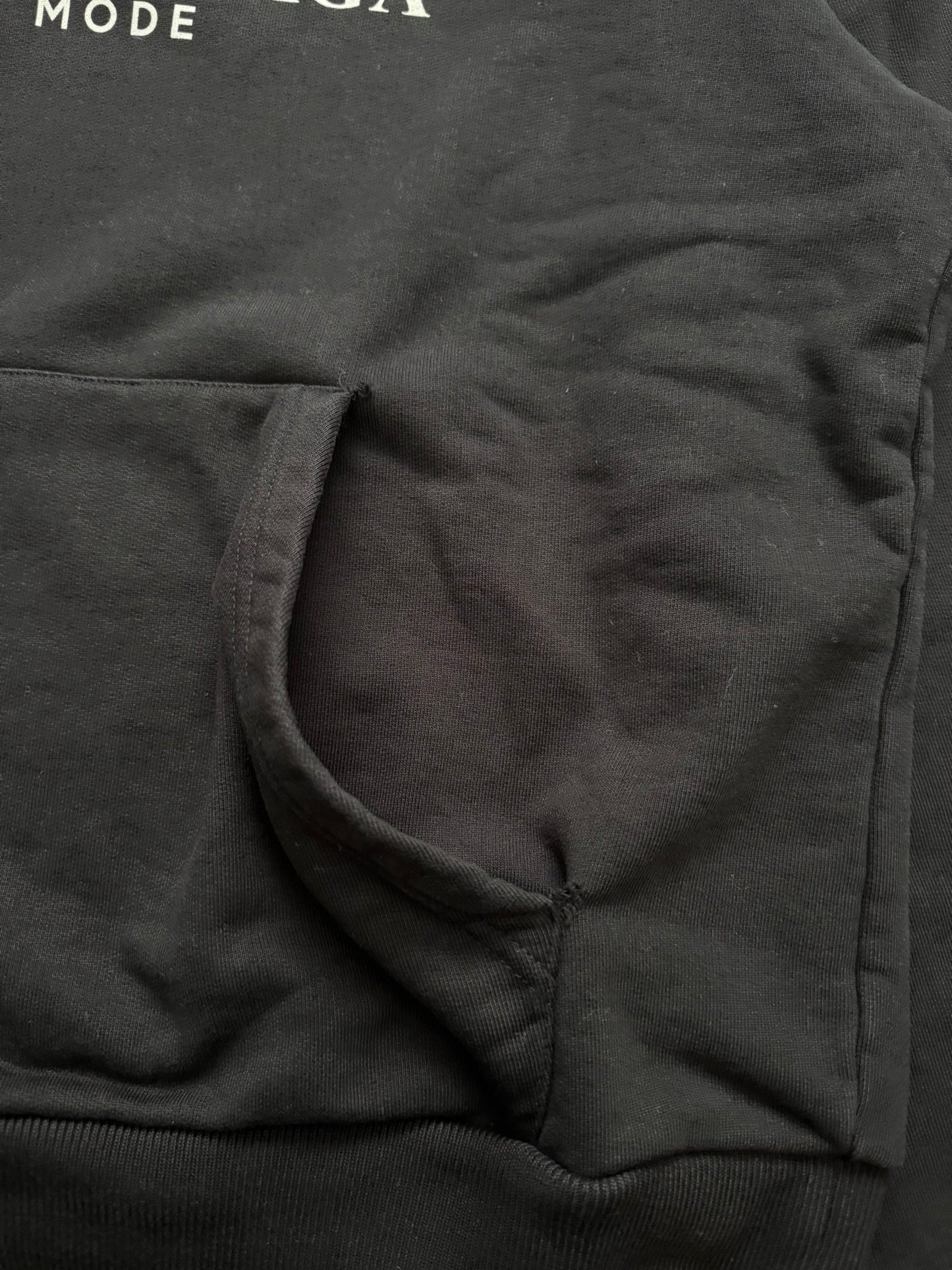 SS20 Balenciaga "Mode" Black Raglan Pullover Hoodie