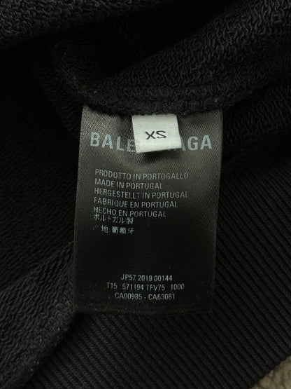 SS20 Balenciaga "Mode" Black Raglan Pullover Hoodie