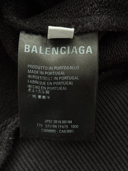SS20 Balenciaga "Mode" Black Raglan Pullover Hoodie