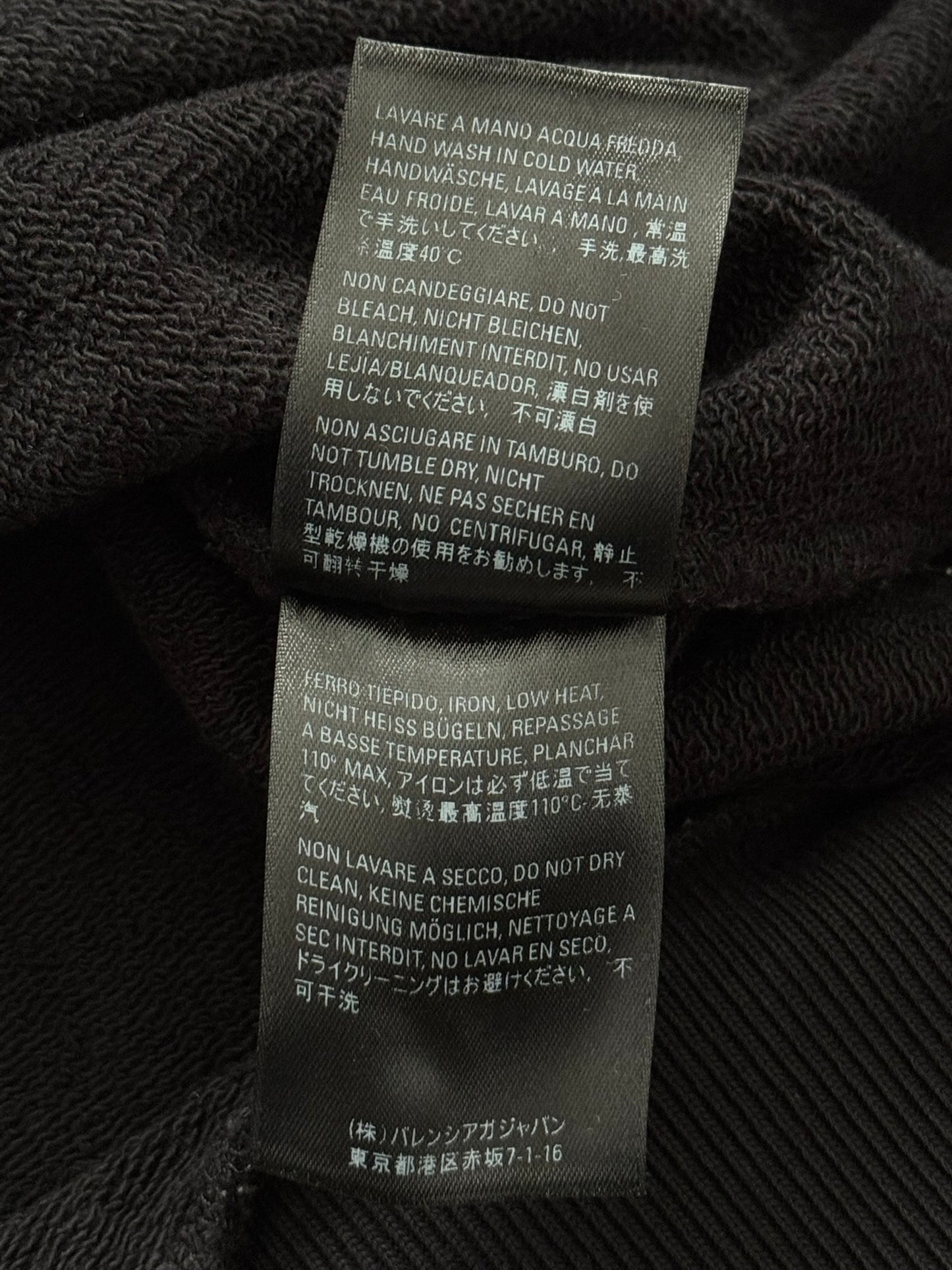 SS20 Balenciaga "Mode" Black Raglan Pullover Hoodie