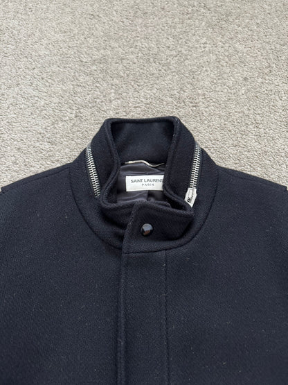 FW15 Saint Laurent by Hedi Slimane Zip Collar Wool Teddy Jacket