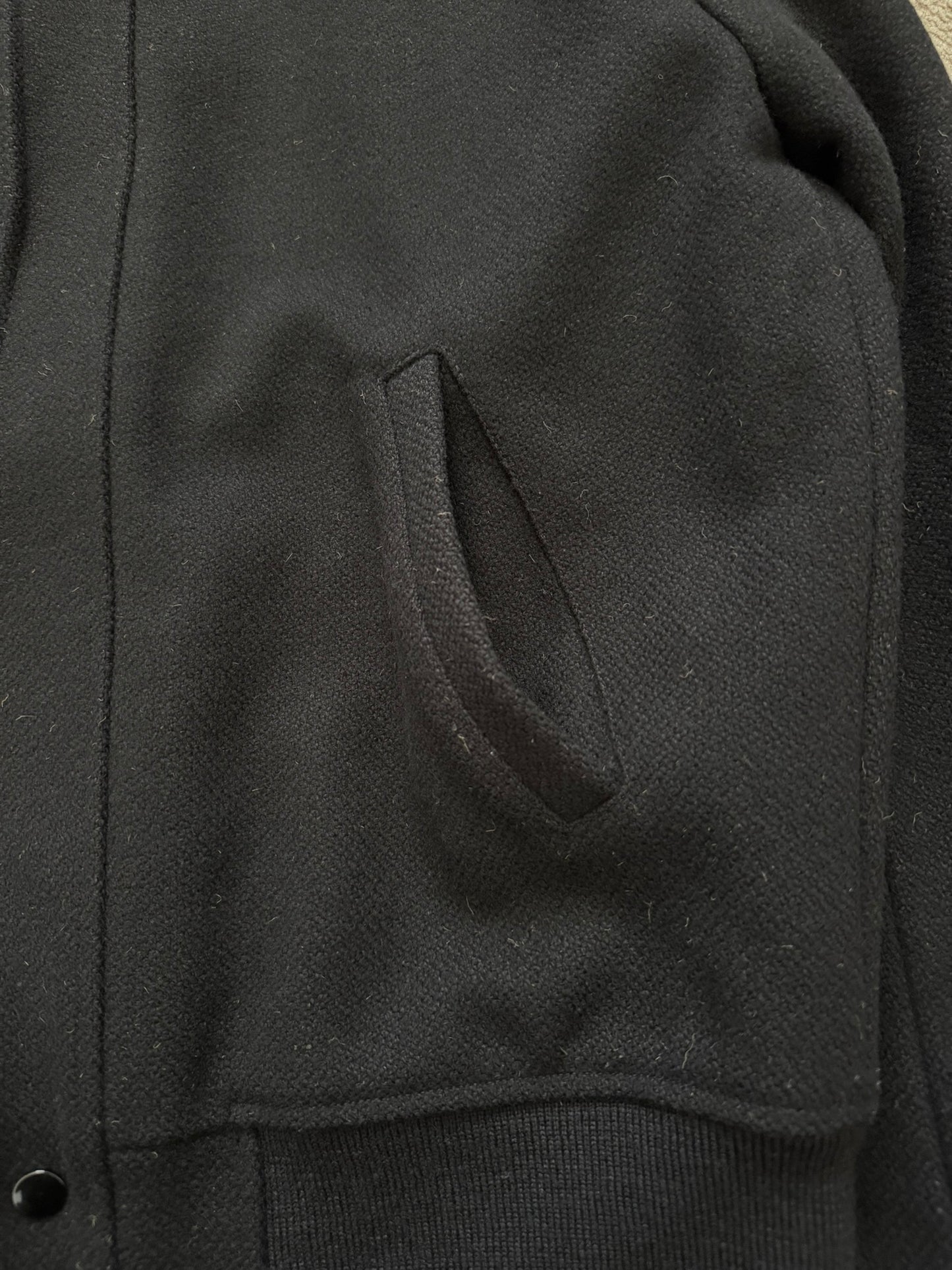 FW15 Saint Laurent by Hedi Slimane Zip Collar Wool Teddy Jacket