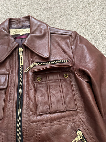 GalaabenD Brown A-2 Bomber Leather Jacket