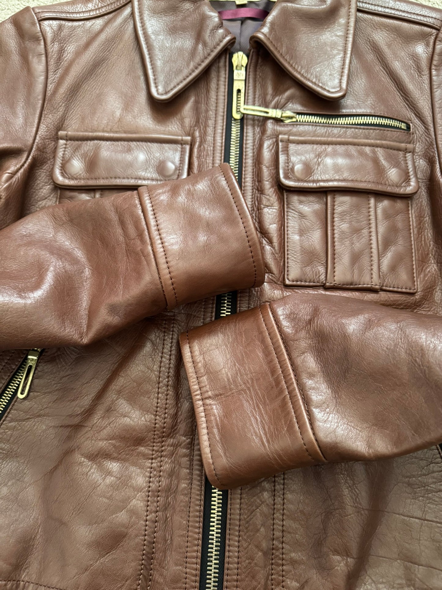 GalaabenD Brown A-2 Bomber Leather Jacket