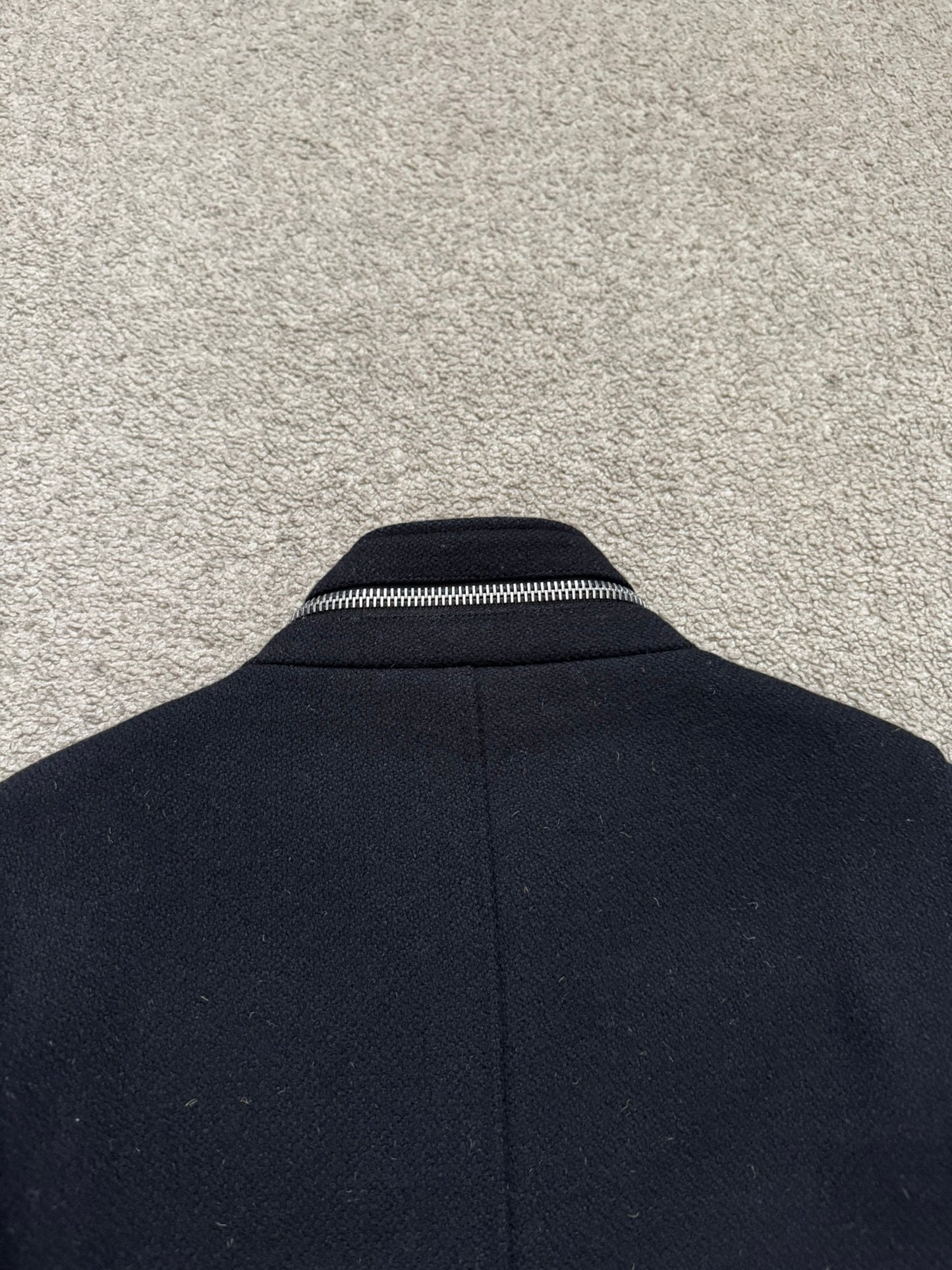 FW15 Saint Laurent by Hedi Slimane Zip Collar Wool Teddy Jacket