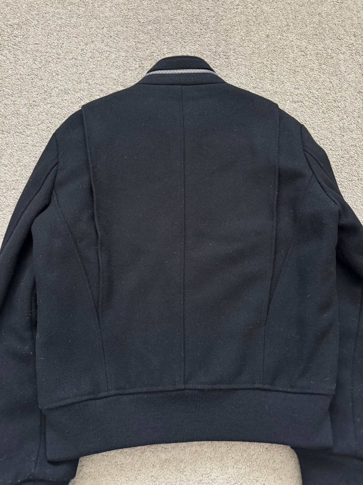 FW15 Saint Laurent by Hedi Slimane Zip Collar Wool Teddy Jacket