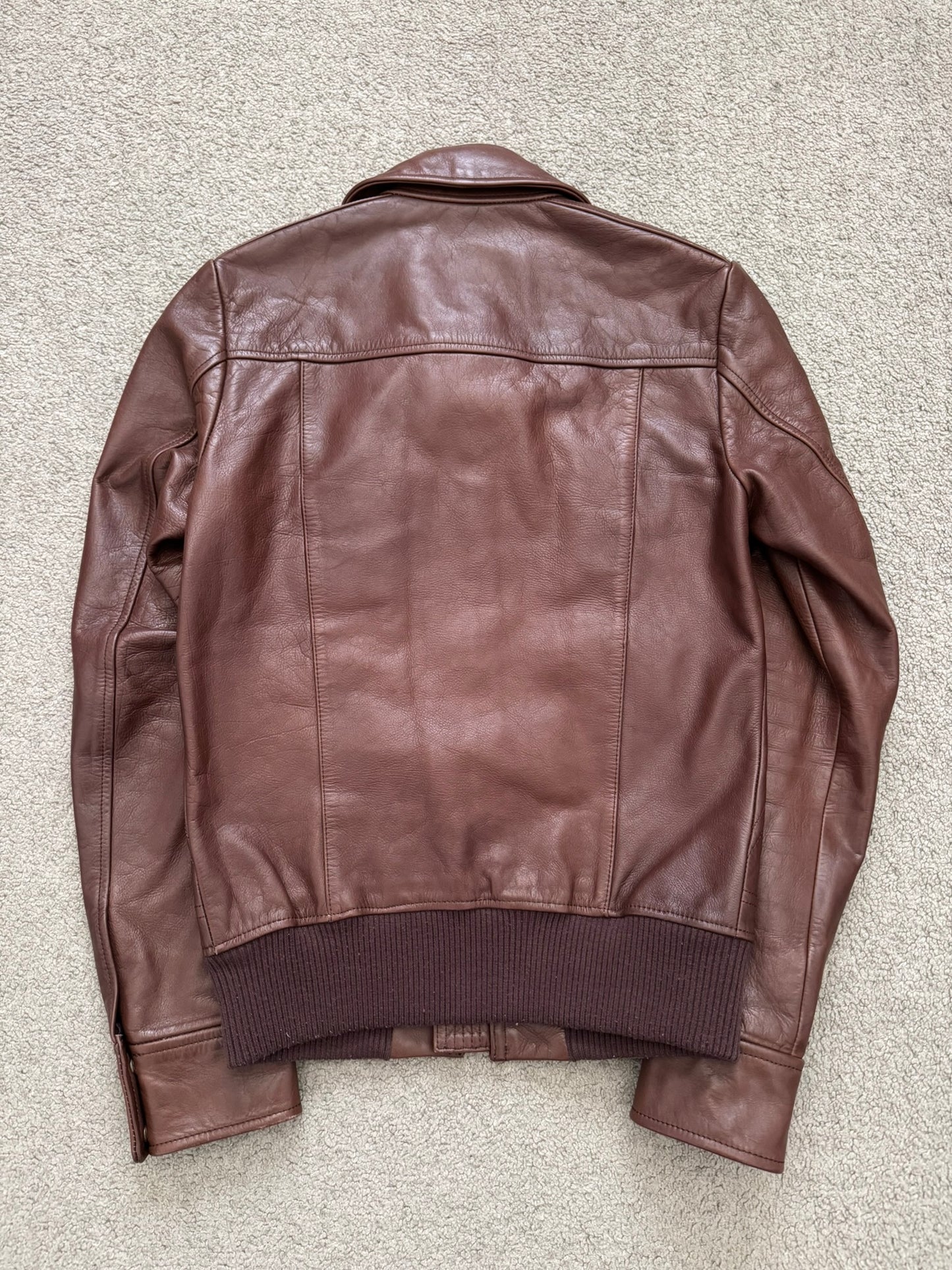 GalaabenD Brown A-2 Bomber Leather Jacket