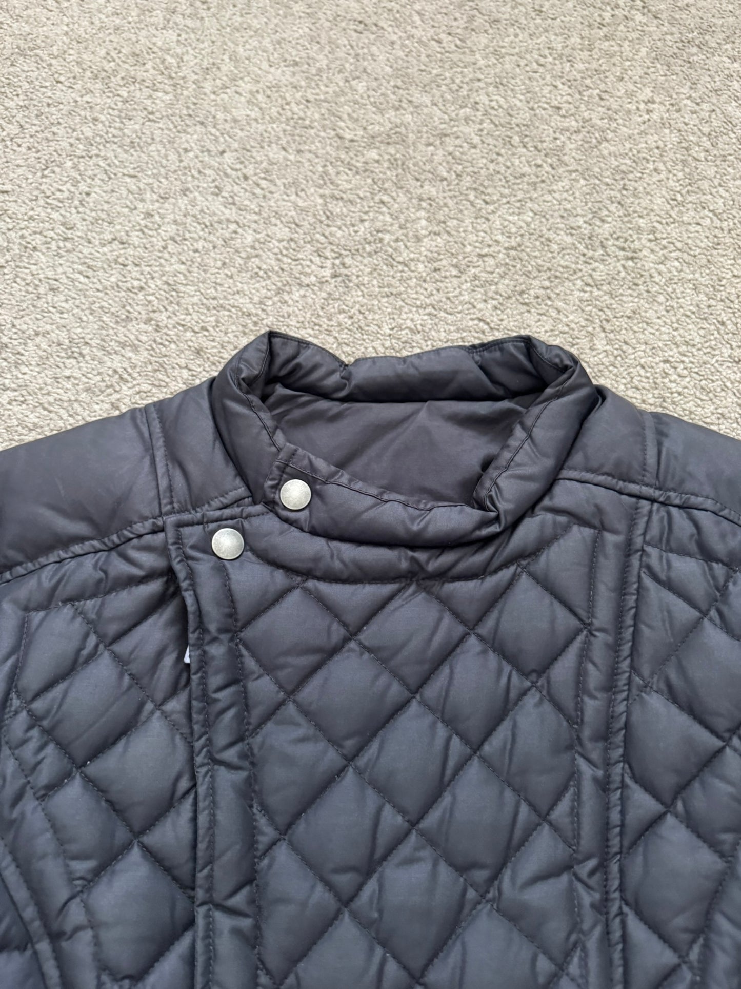 FW12 Balmain by Olivier Rousteing Quilted Down Biker Zip Jacket