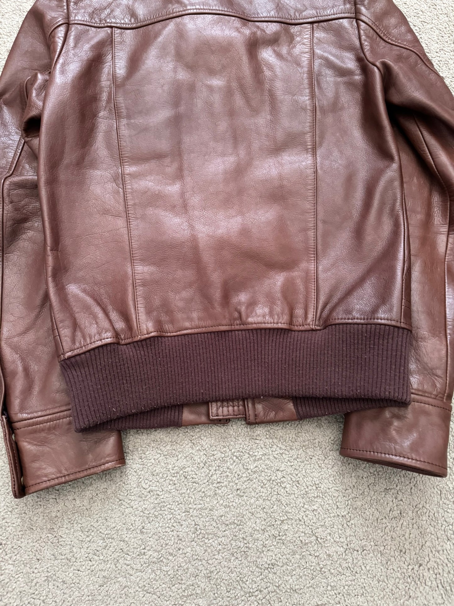 GalaabenD Brown A-2 Bomber Leather Jacket