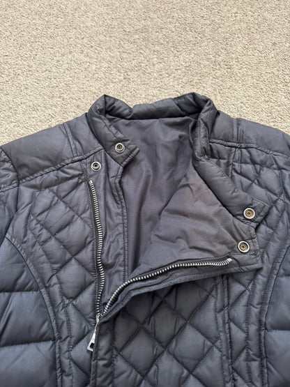 FW12 Balmain by Olivier Rousteing Quilted Down Biker Zip Jacket