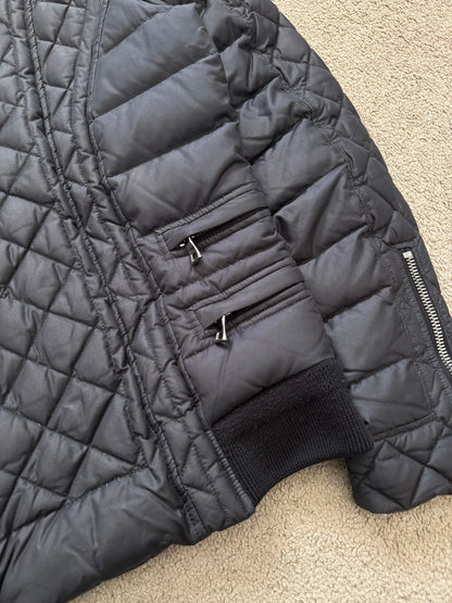 FW12 Balmain by Olivier Rousteing Quilted Down Biker Zip Jacket