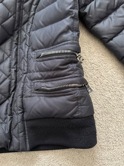 FW12 Balmain by Olivier Rousteing Quilted Down Biker Zip Jacket