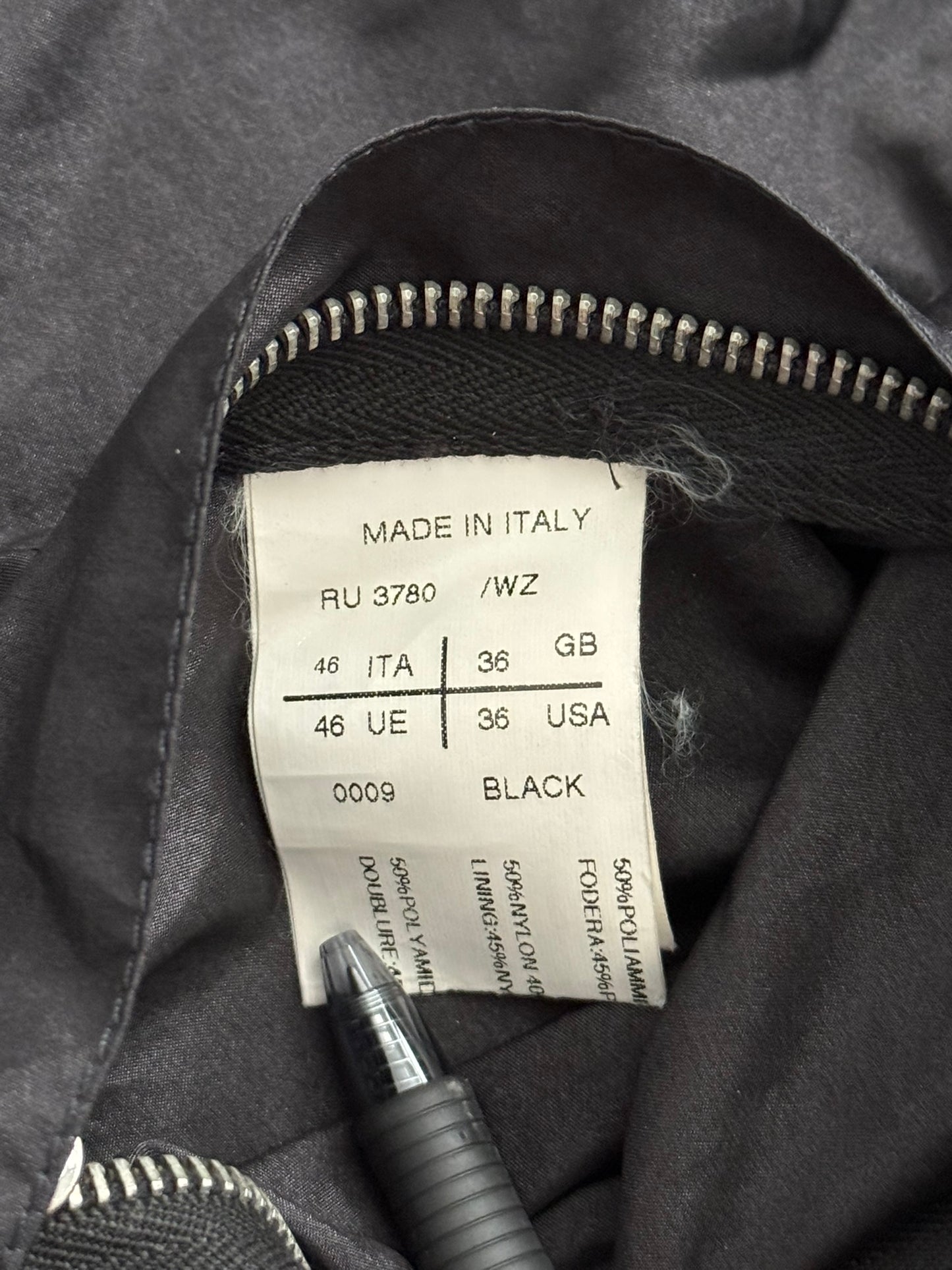 SS12 Rick Owens "Naska" Nylon Mollino Bomber Jacket
