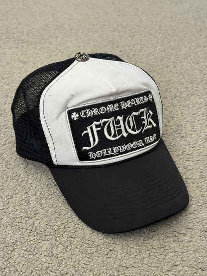 Vintage Chrome Hearts "FUCK" Hollywood Logo Trucker Hat
