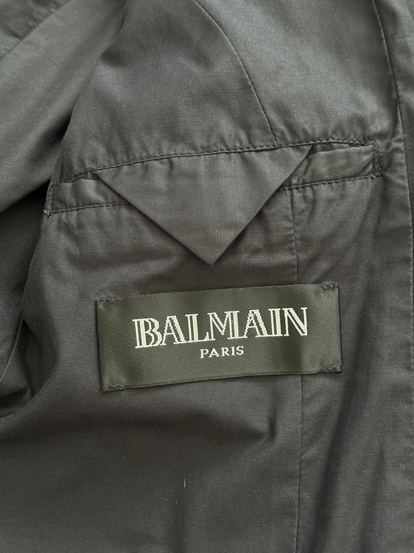 FW12 Balmain by Olivier Rousteing Quilted Down Biker Zip Jacket