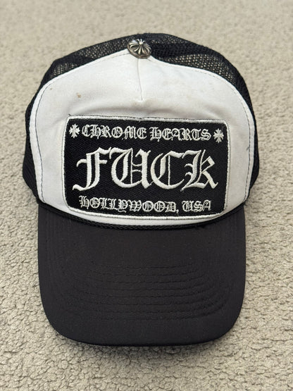 Vintage Chrome Hearts "FUCK" Hollywood Logo Trucker Hat
