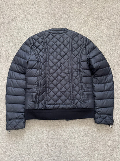 FW12 Balmain by Olivier Rousteing Quilted Down Biker Zip Jacket