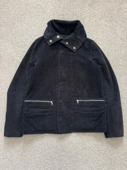 AW05 Undercover "Arts & Crafts" Black Corduroy Sherpa Jacket