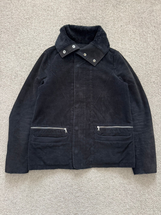 AW05 Undercover "Arts & Crafts" Black Corduroy Sherpa Jacket