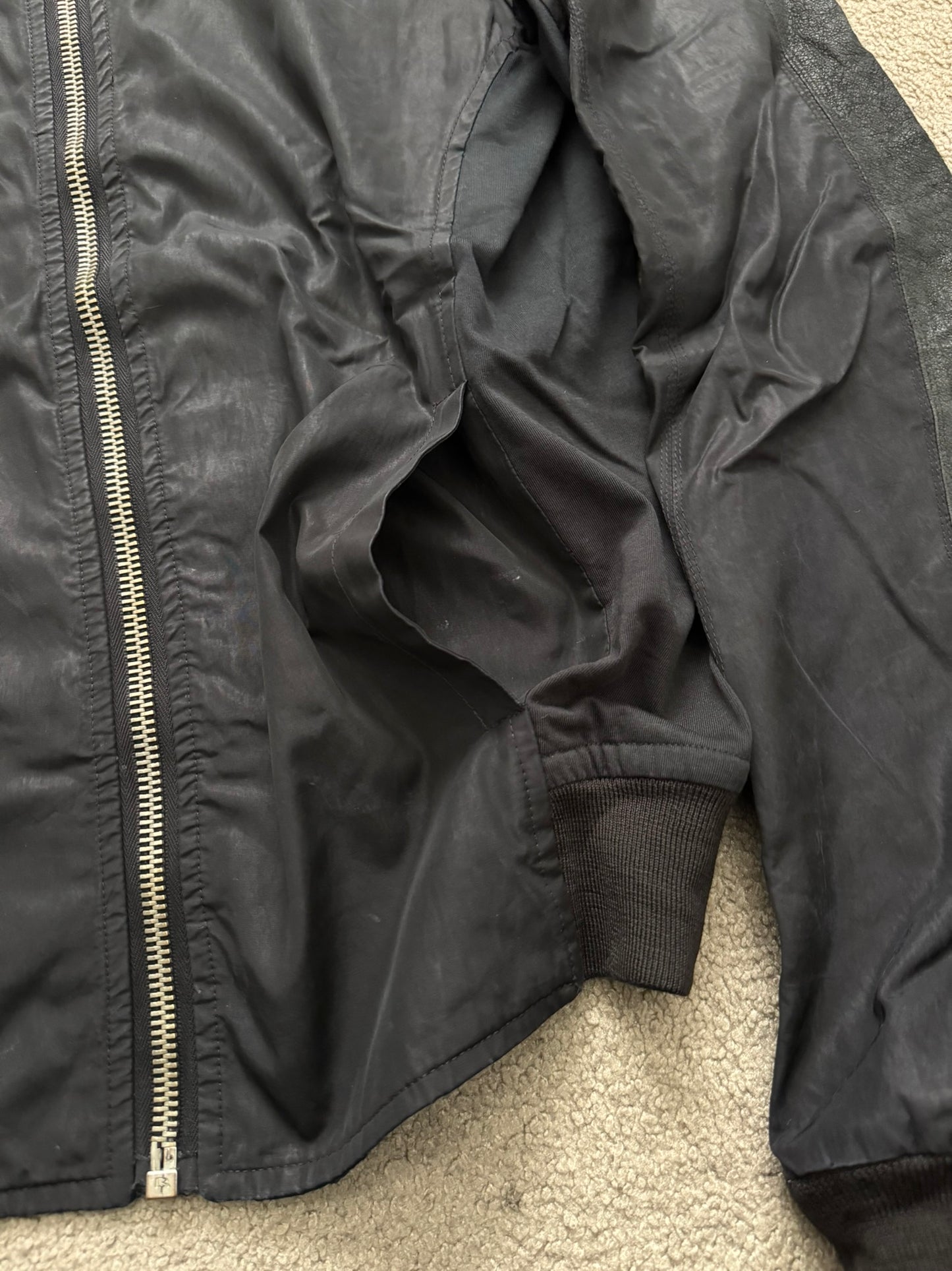 SS08 Rick Owens "Creatch" Hybrid Intarsia Leather Jacket