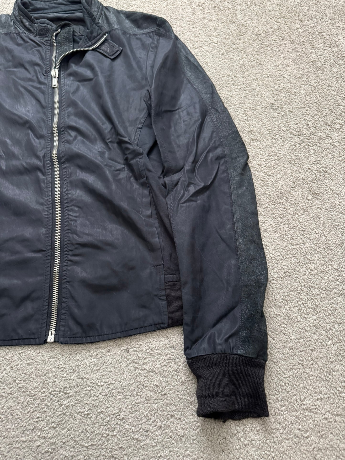 SS08 Rick Owens "Creatch" Hybrid Intarsia Leather Jacket