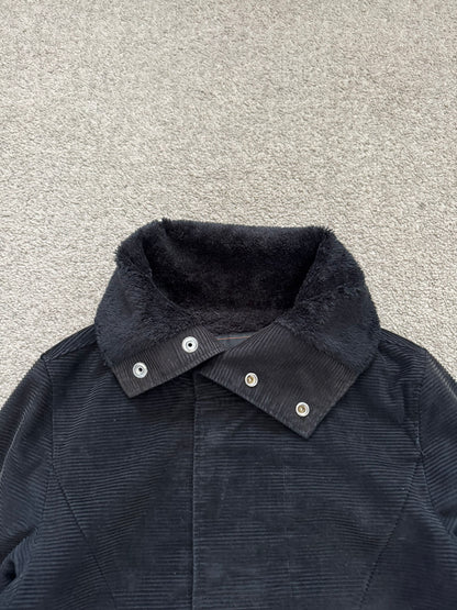 AW05 Undercover "Arts & Crafts" Black Corduroy Sherpa Jacket