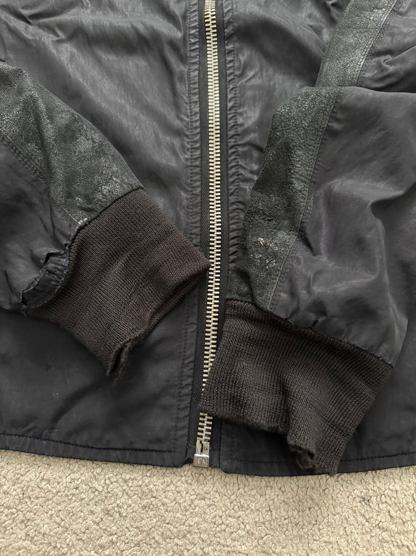 SS08 Rick Owens "Creatch" Hybrid Intarsia Leather Jacket