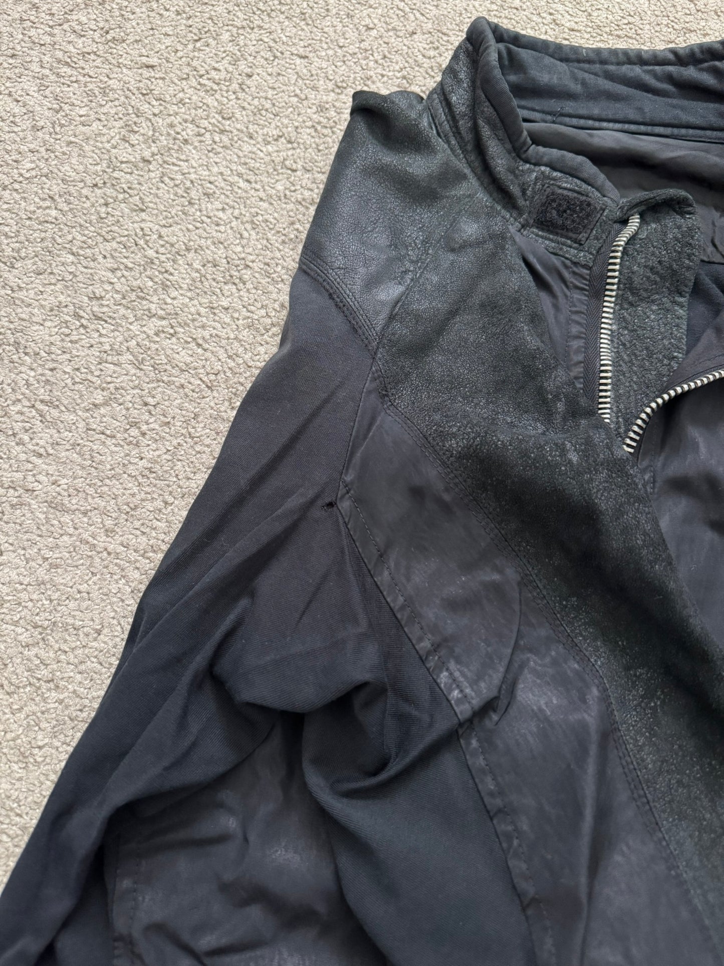 SS08 Rick Owens "Creatch" Hybrid Intarsia Leather Jacket