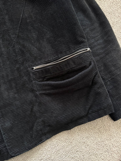 AW05 Undercover "Arts & Crafts" Black Corduroy Sherpa Jacket