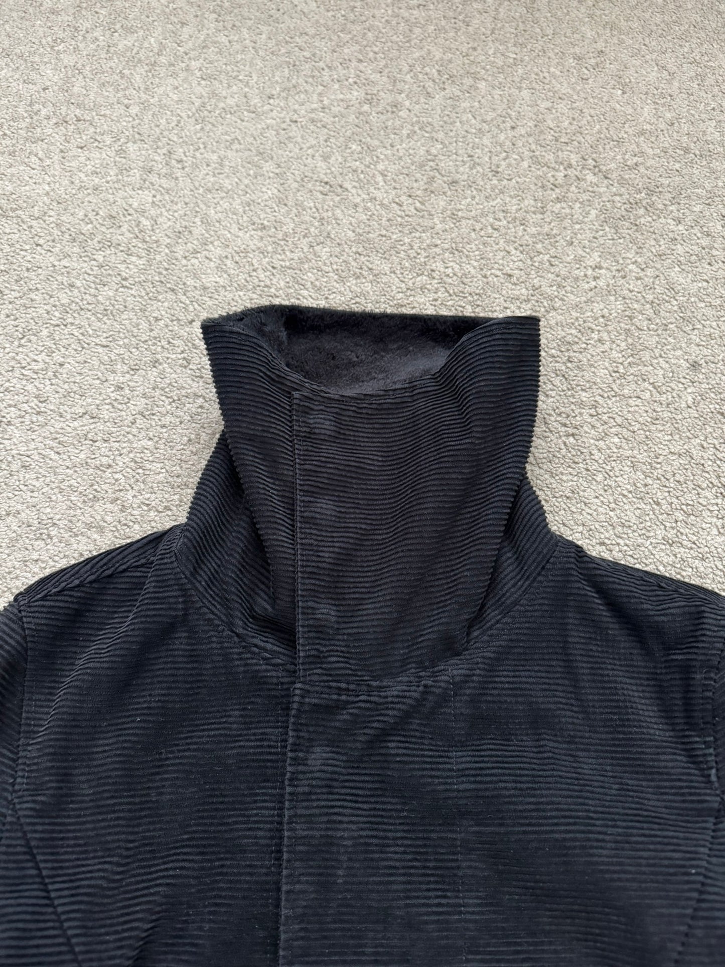AW05 Undercover "Arts & Crafts" Black Corduroy Sherpa Jacket