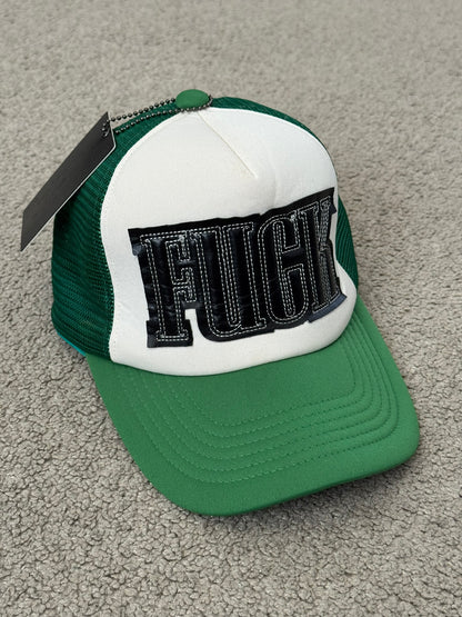 SS06 Number (N)ine Green "FUCK" Trucker Hat