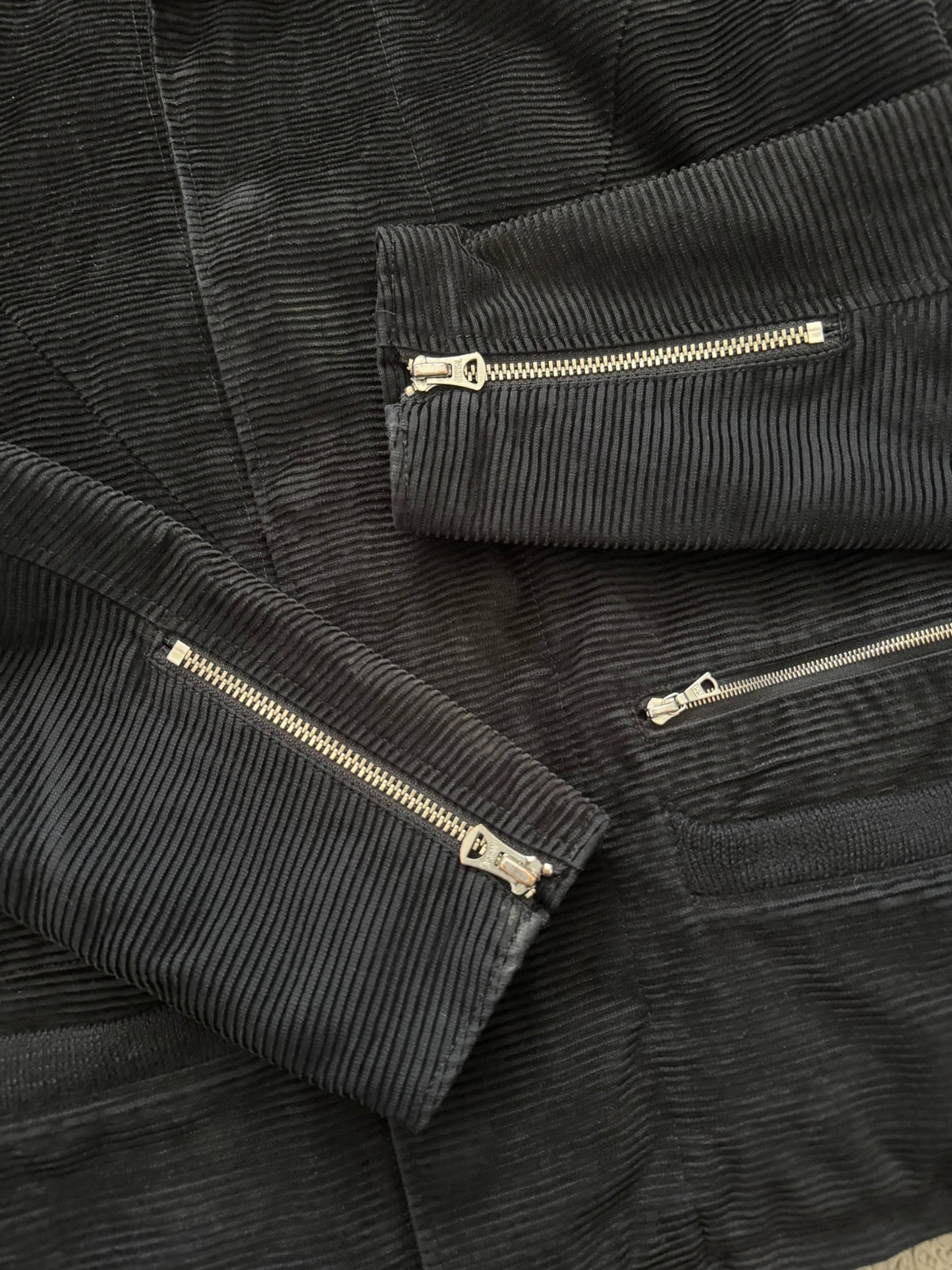 AW05 Undercover "Arts & Crafts" Black Corduroy Sherpa Jacket
