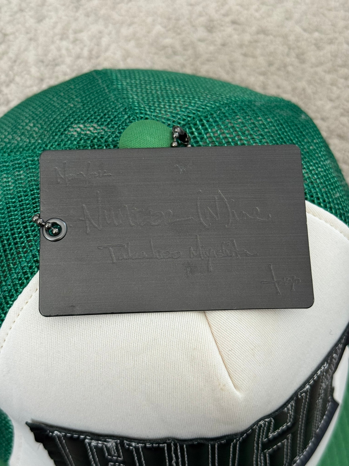 SS06 Number (N)ine Green "FUCK" Trucker Hat