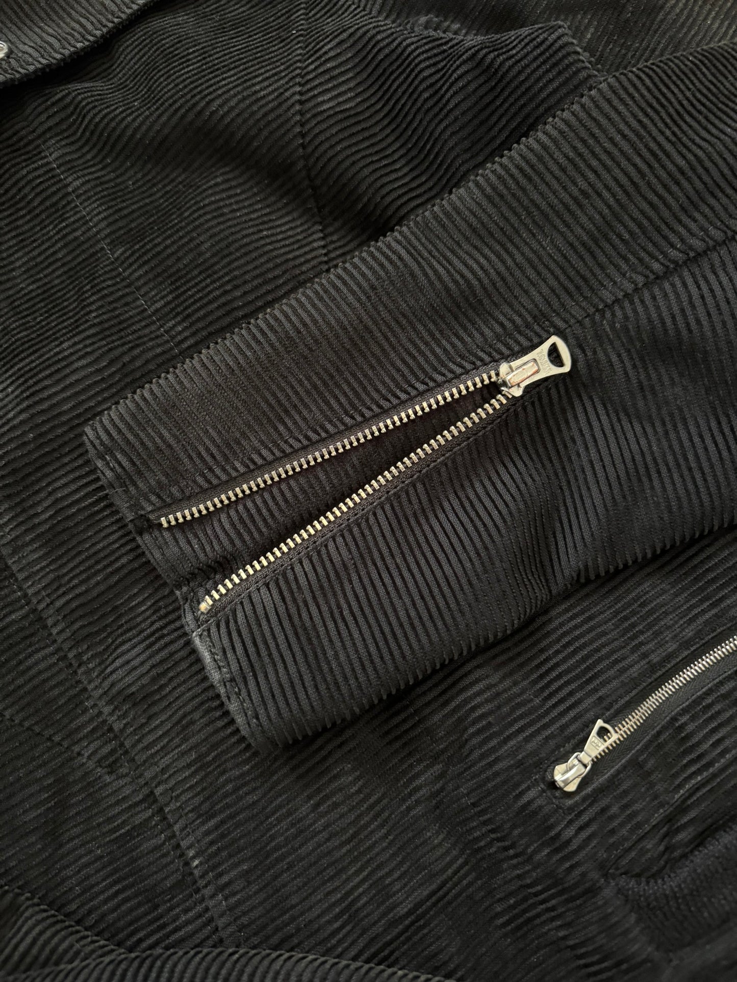 AW05 Undercover "Arts & Crafts" Black Corduroy Sherpa Jacket