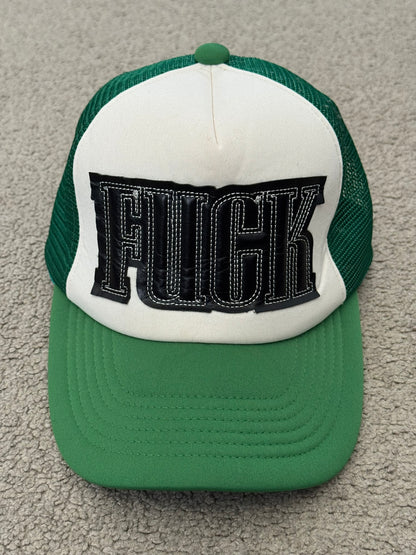 SS06 Number (N)ine Green "FUCK" Trucker Hat